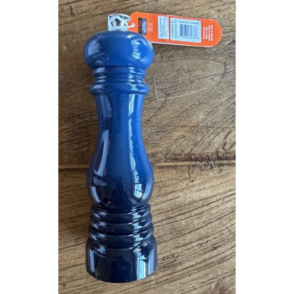 Le Creuset Acrylic Classic Manual Pepper Mill 8 in Nuit Blue NEW NWT